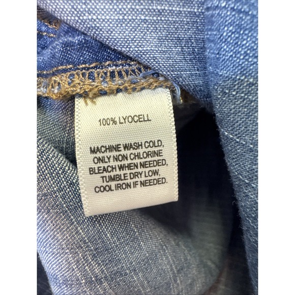 Lou & Grey Relaxed Denim Women's Long Shirt Size XS - Picture 7 of 8